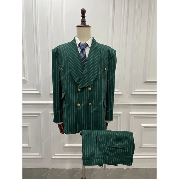 Custom Men's Emerald Green Wedding Suits - Image 6