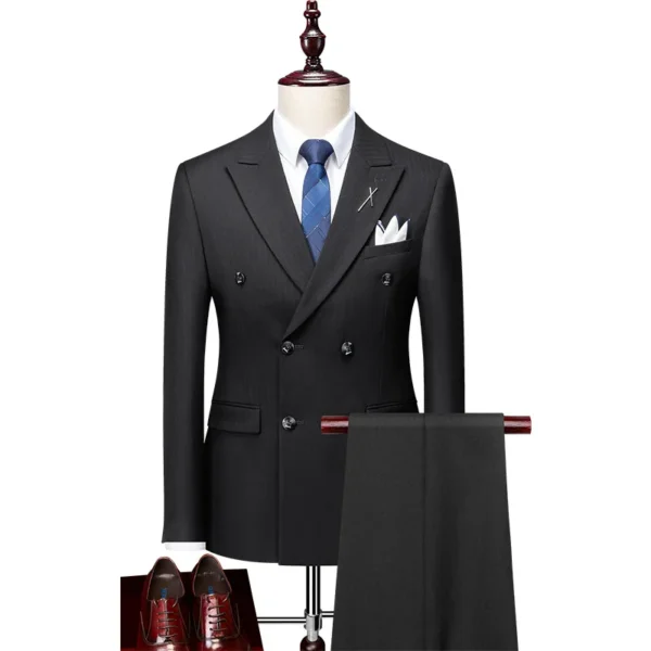 2025 Korean Slim Fit 3-Piece Wedding Suit Set - Image 3