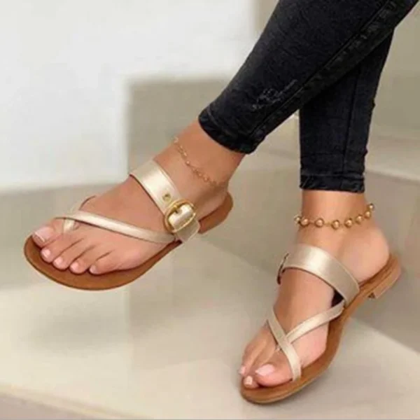 New Fashion Flat Strap Casual Lady Slippers Summer Women's - Image 2