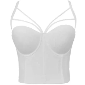 sexy cross-strap bustier