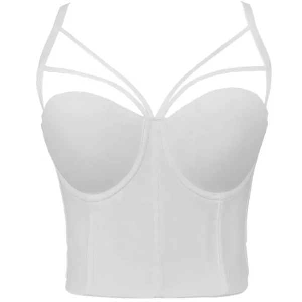sexy cross-strap bustier