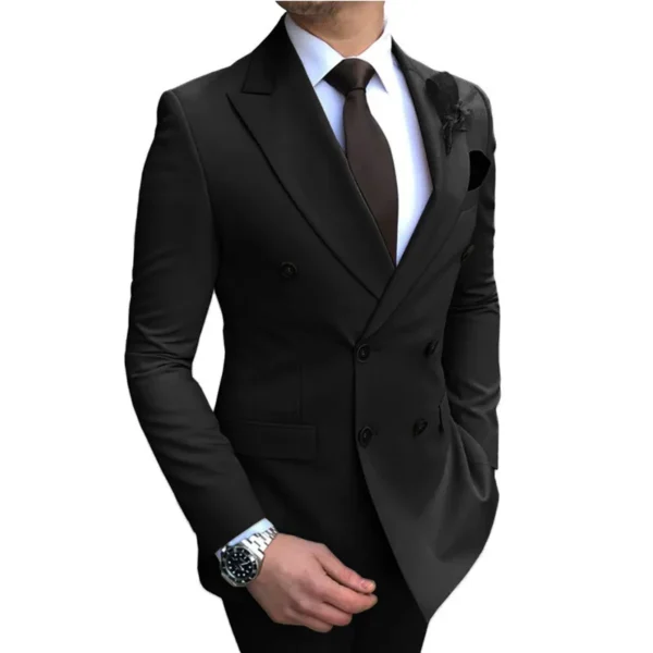 Elegant Two-Button Groom & Business Suit - Image 4