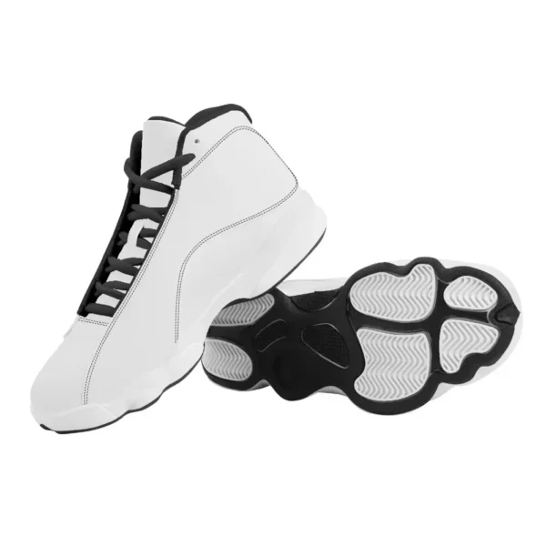 Green and White Basketball Style Shoes, Summer Male Footwear - Image 2