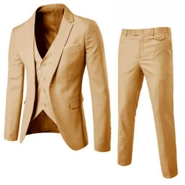 Classic Black 3-Piece Slim Fit Suit - Image 4