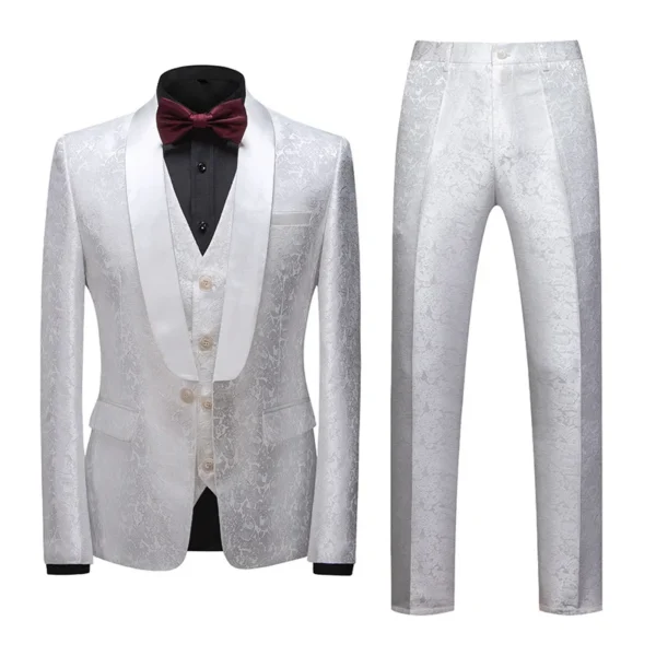 Men's Jacquard Wedding Suit Set - Image 2