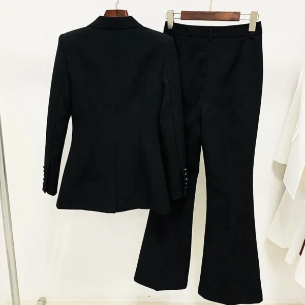 Sleek Single-Breasted Blazer & Slim Fit Pants - Image 5