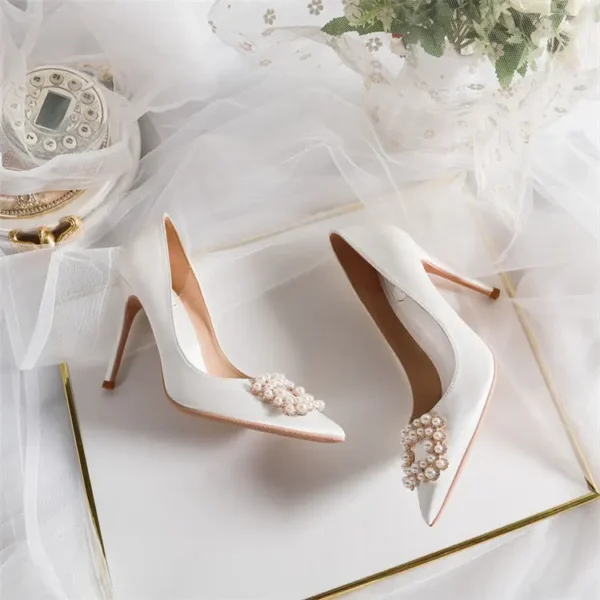 2025 Pearl Red High Heel Pumps Women's Stiletto Heel - Image 2
