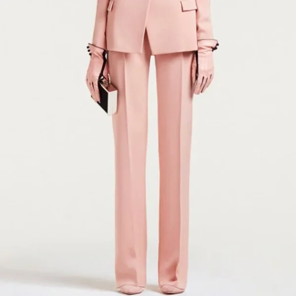 Elegant Pink 2-Piece Double-Breasted Set - Image 4