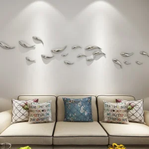 gold ceramic fish decor