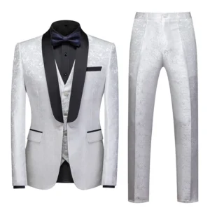 Jacquard wedding suit set