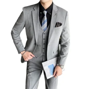 Korean slim wedding suit