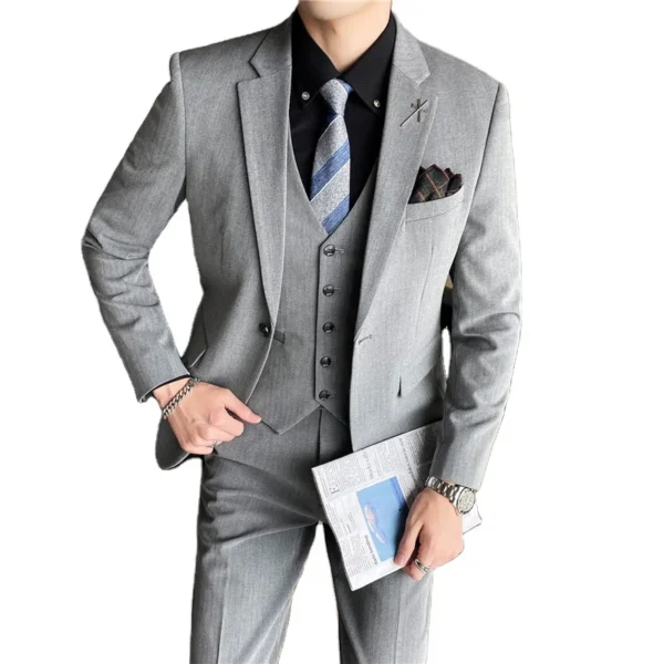 Korean slim wedding suit