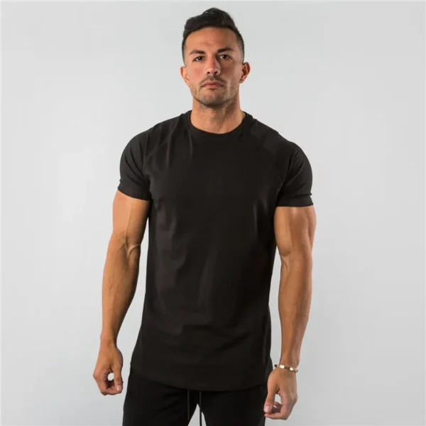 95% Cotton 5% Elastane Custom Gym T-Shirt for Men - Image 6