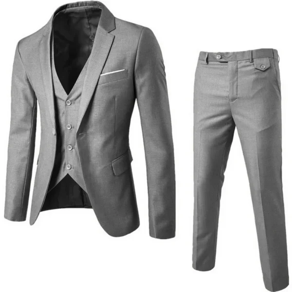 Men's 2-Piece Slim Fit Business & Wedding Suit Set - Image 2