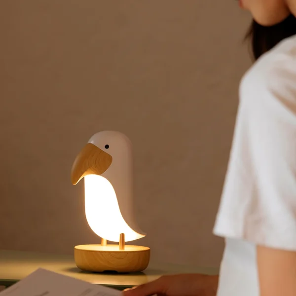 Stepless Dimming Bedside Wood Desk Lamp Decorative - Image 3