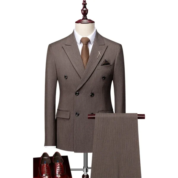 2025 Korean Slim Fit 3-Piece Wedding Suit Set - Image 6