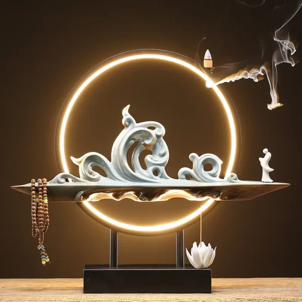 Backflow Incense Lamp Circle Creative Home Sandalwood - Image 3