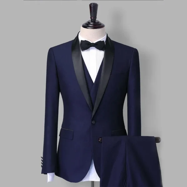 Custom Slim Fit 3-Piece Men's Suit - Premium Wedding - Image 6