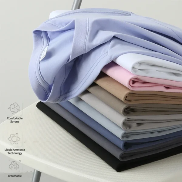200 GSM Sorona Blend Anti-Wrinkle T-Shirt for Men - Image 2