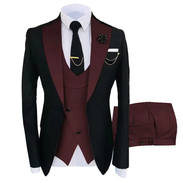 2025 Korean-Inspired Men’s 3-Piece Suit - Image 2