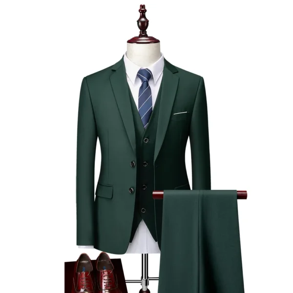 Men's 3-Piece Slim Fit Suit Set - Business Casual - Image 2