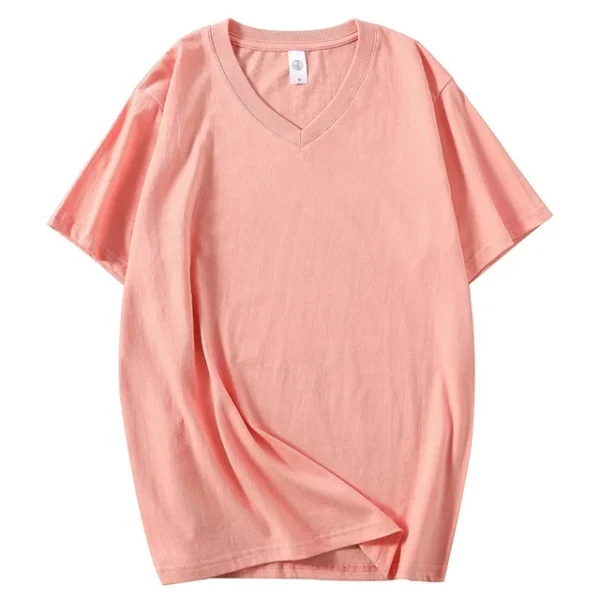Women's 210 GSM Cotton V-Neck T-Shirts - Plain & Comfortable - Image 3